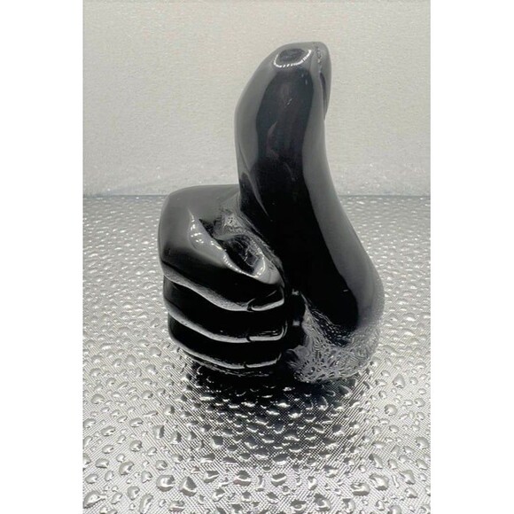 Black Obsidian "Thumbs Up" Carving - Picture 1 of 8